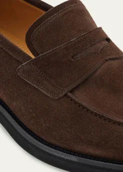 FerragamoMen's Stefano Scratch-Resistant Suede Penny Loafers