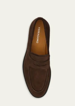 FerragamoMen's Stefano Scratch-Resistant Suede Penny Loafers