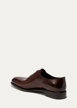 FerragamoMen's Angiolo Tramezza Whole-Cut Leather Lace-Up Shoes