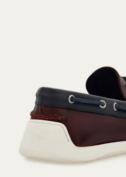 FerragamoMen's Bahia Bicolor Leather Boat Shoes