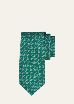 FerragamoMen's Billiards Micro-Print Tie