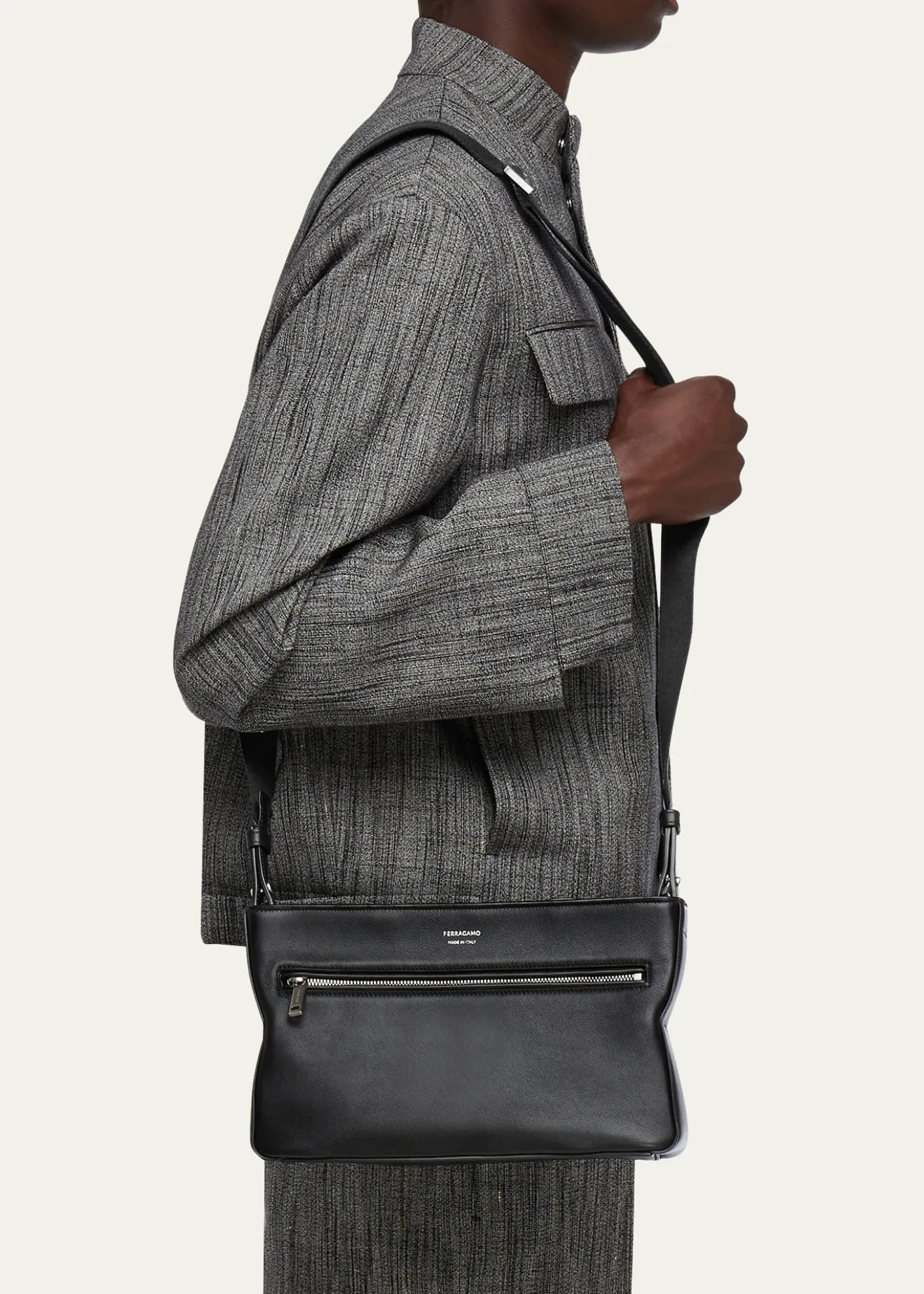 FerragamoMen's Calfskin Crossbody Bag