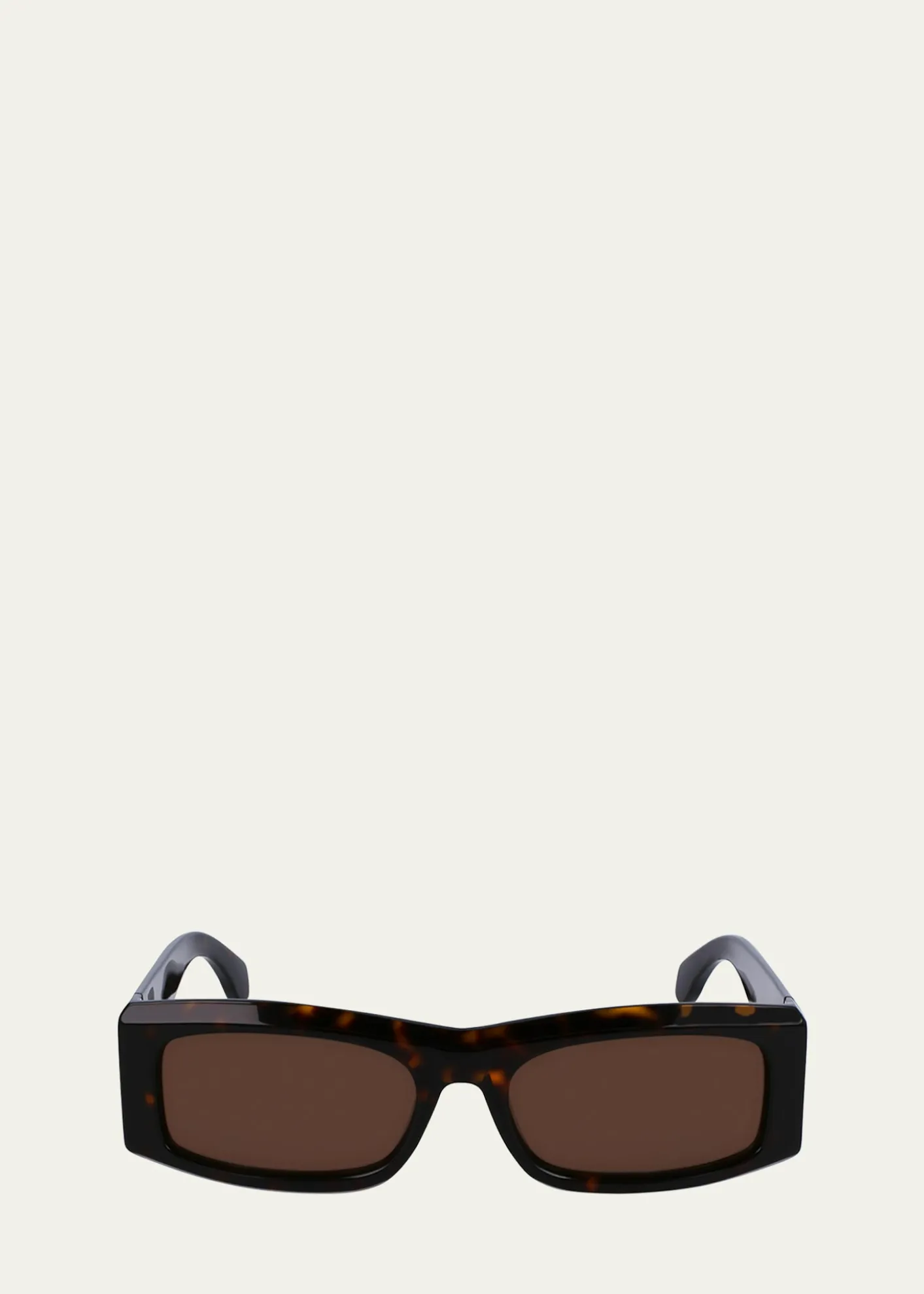 FerragamoMen's Classic Logo Acetate Rectangle Sunglasses, 57mm