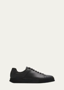 FerragamoMen's Clayton Mixed Leather Low-Top Sneakers