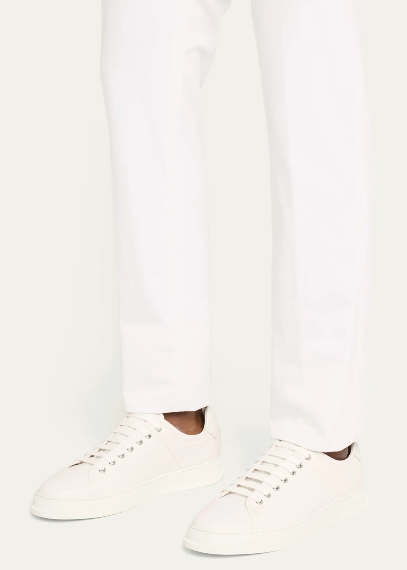 FerragamoMen's Clayton Mixed Leather Low-Top Sneakers