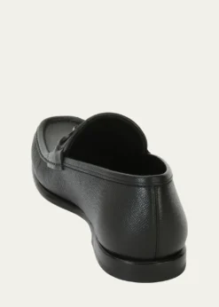 FerragamoMen's Crown Textured Leather Gancini Moccasin Loafers