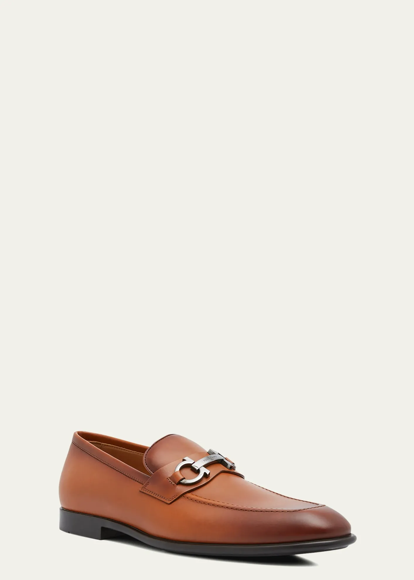 FerragamoMen's Foster Smooth Leather Gancini Bit Loafers