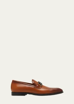FerragamoMen's Foster Smooth Leather Gancini Bit Loafers