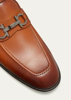 FerragamoMen's Foster Smooth Leather Gancini Bit Loafers