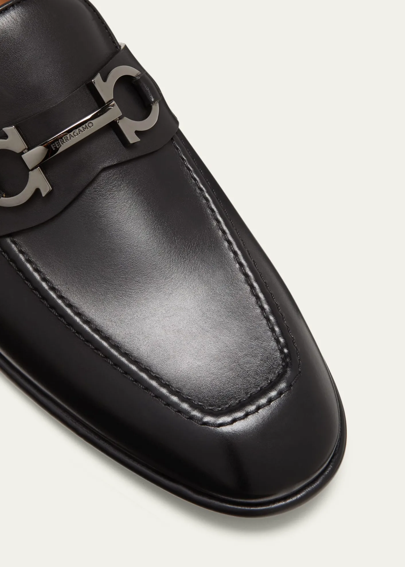 FerragamoMen's Foster Smooth Leather Gancini Bit Loafers
