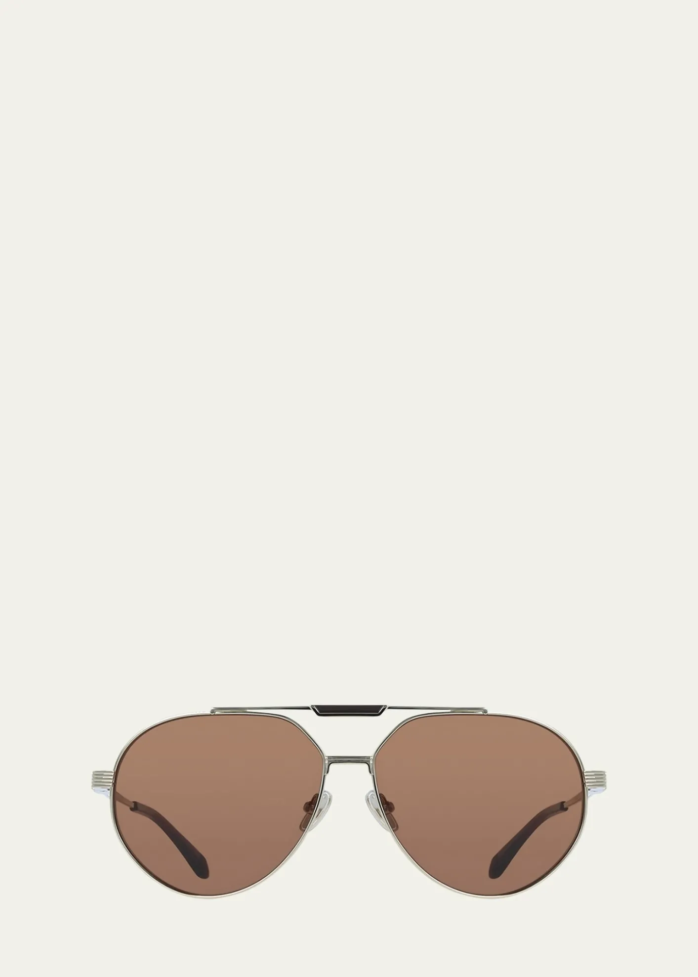 FerragamoMen's Gancino Titanium Aviator Sunglasses