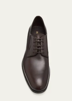FerragamoMen's Leather Almond-Toe Derby Shoes