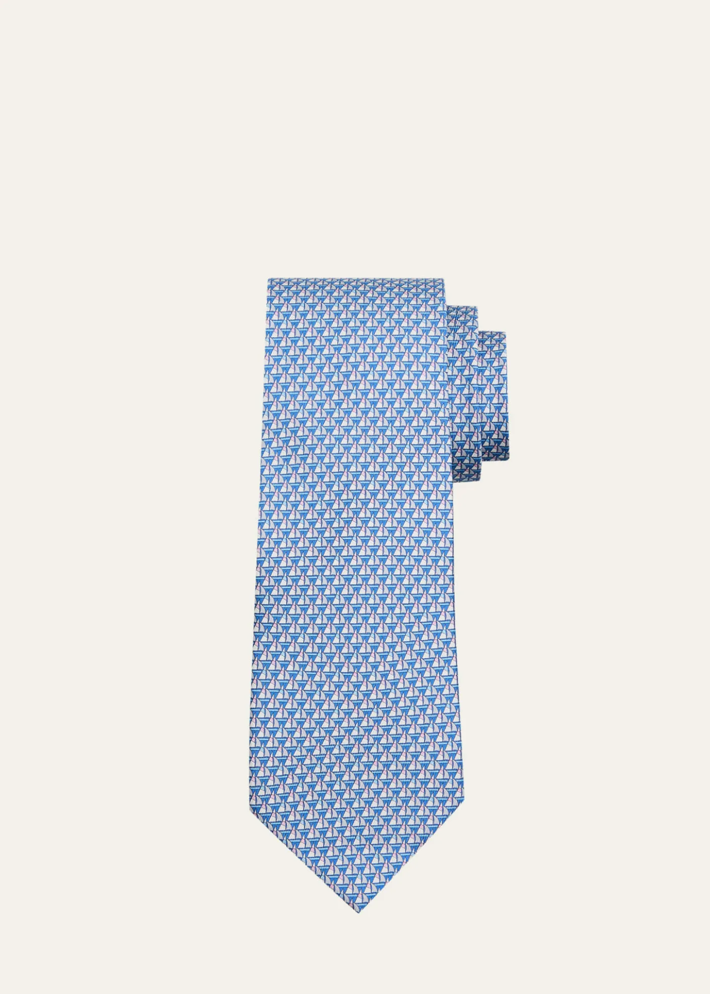 FerragamoMen's Micro-Sailboat Print Tie