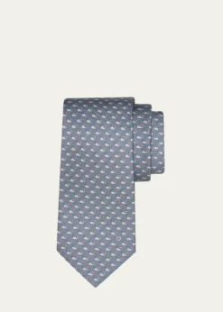 FerragamoMen's Mini Whale-Print Tie