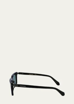 FerragamoMen's Prisma Modified Acetate Rectangle Sunglasses, 53mm
