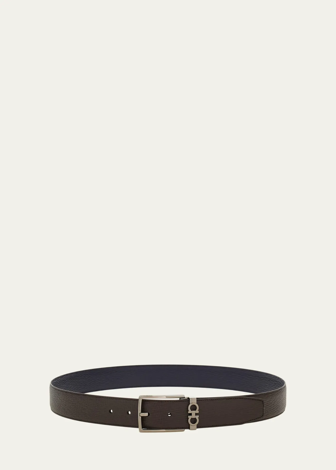 FerragamoMen's Reversible Hammered Leather Belt