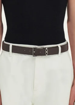 FerragamoMen's Reversible Hammered Leather Belt