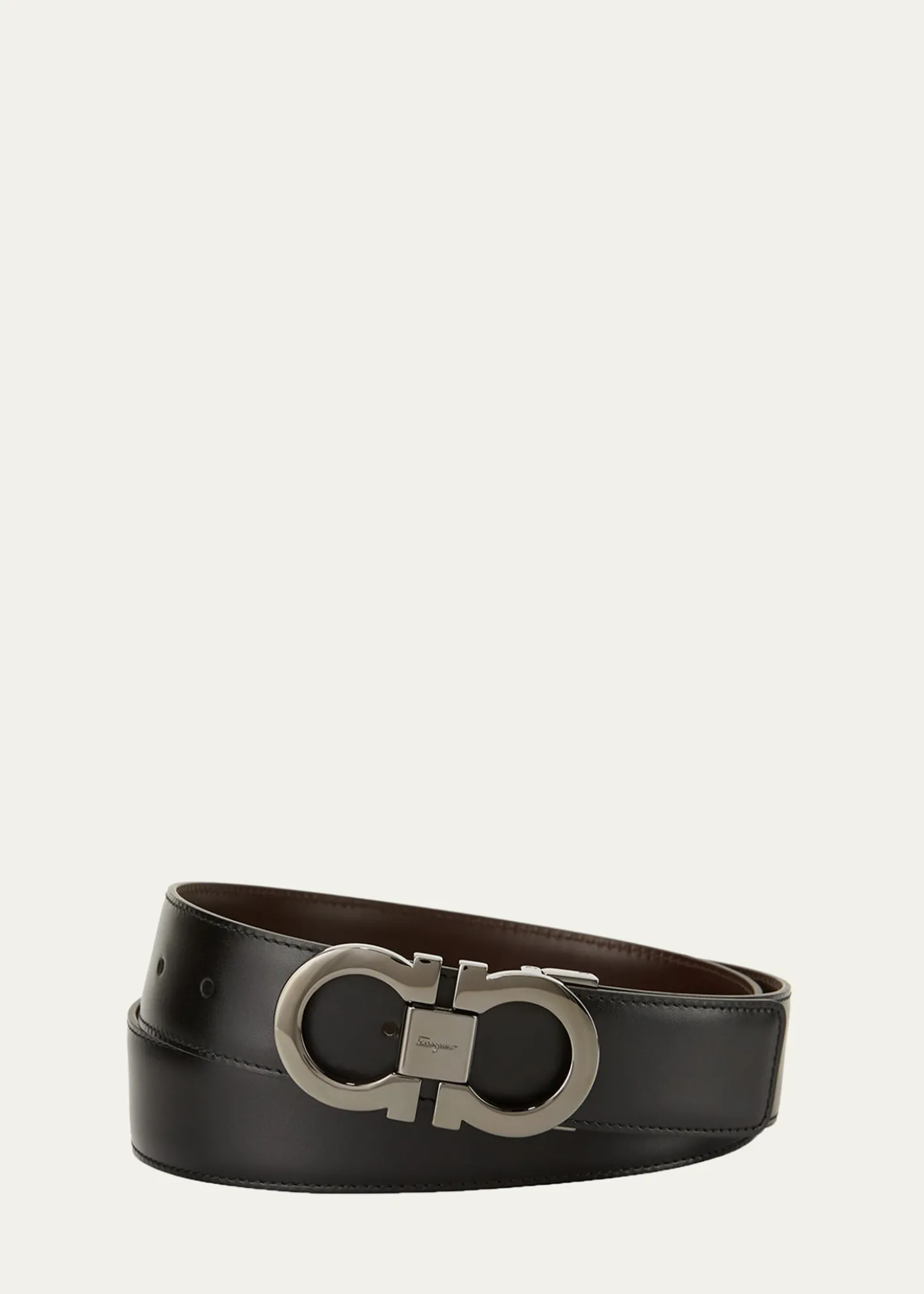 FerragamoMen's Reversible Leather Double-Gancio Belt