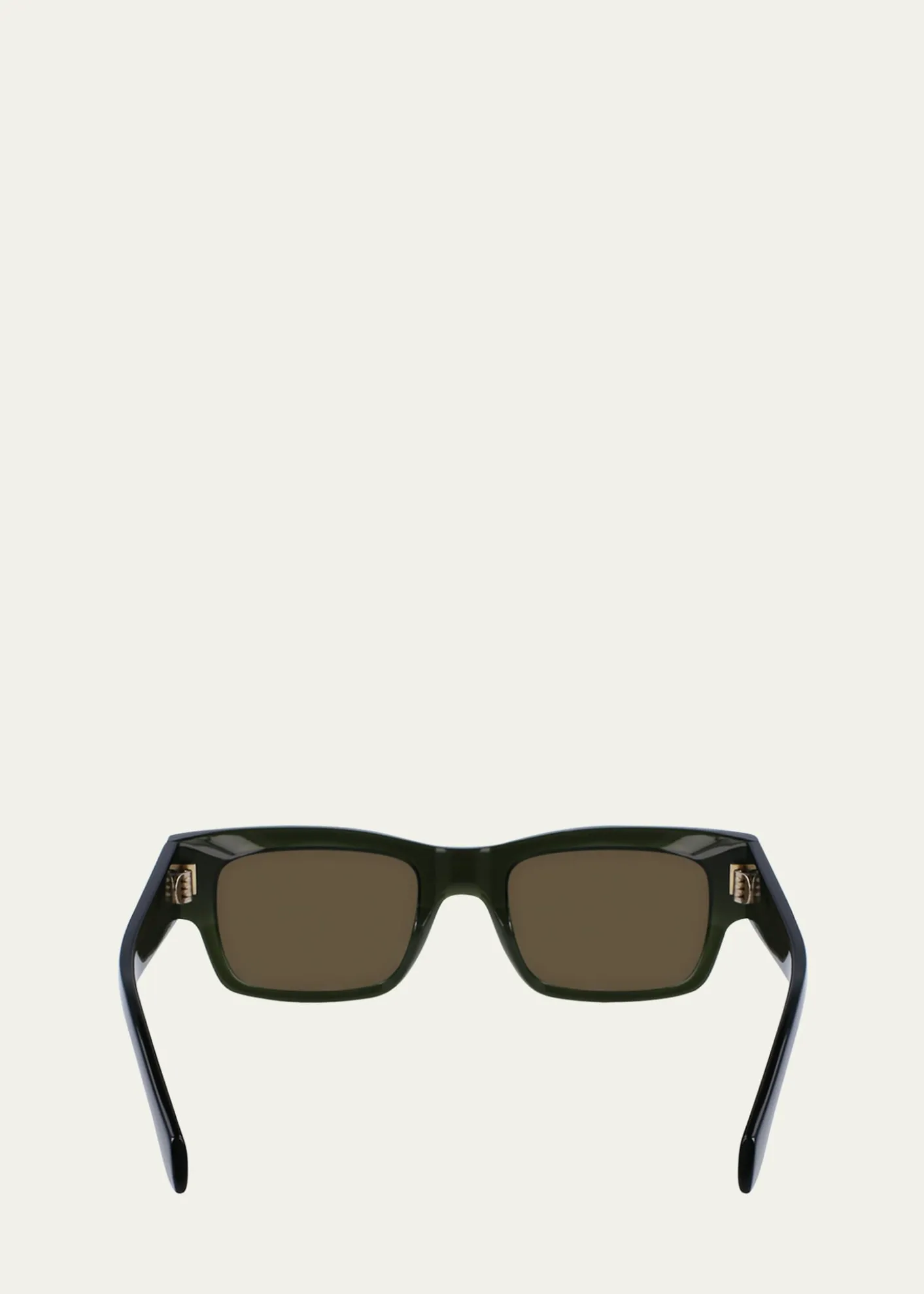 FerragamoMen's Rivets Acetate Rectangle Sunglasses, 53mm