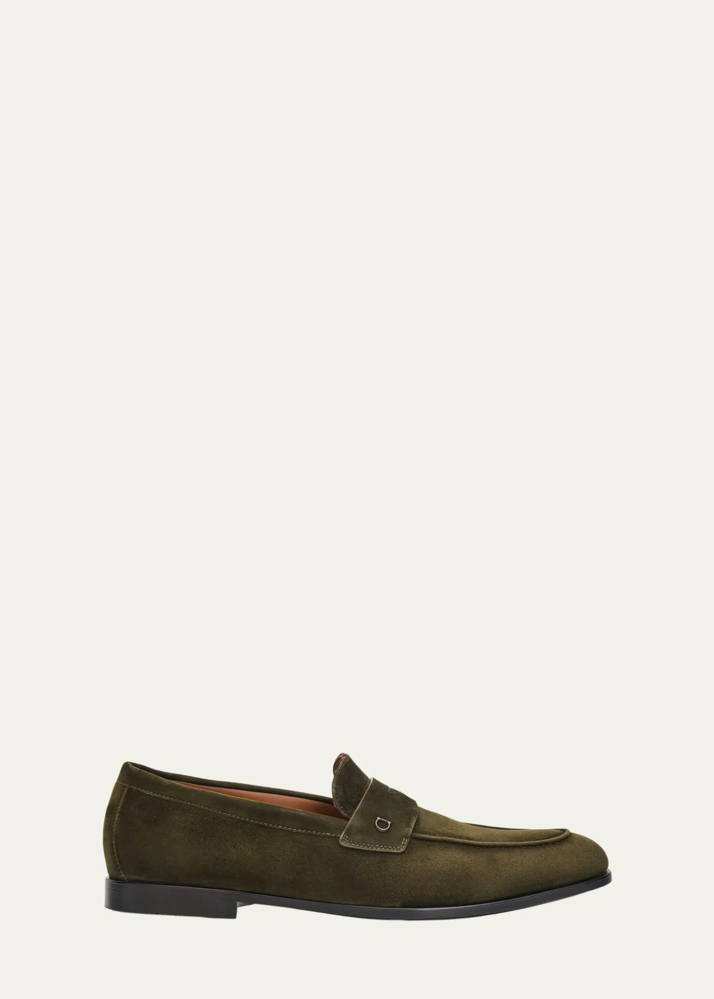 FerragamoMen's Suede Micro-Gancio Penny Loafers