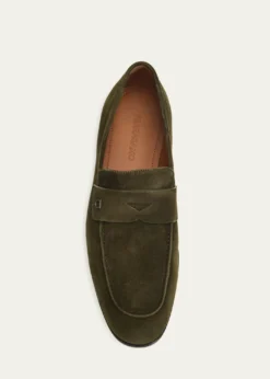 FerragamoMen's Suede Micro-Gancio Penny Loafers
