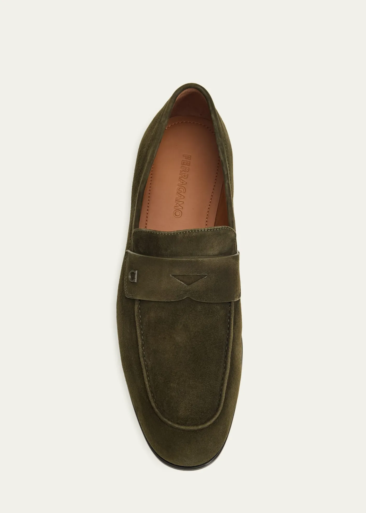 FerragamoMen's Suede Micro-Gancio Penny Loafers
