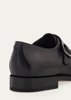 FerragamoMen's Sullivan Tramezza Leather Monk-Strap Loafers