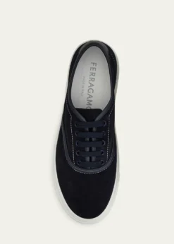 FerragamoMen's Sunset Suede Low-Top Sneakers