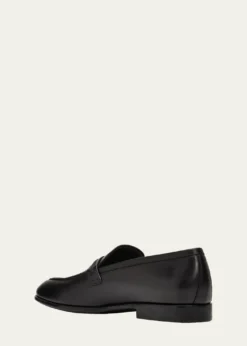 FerragamoMen's Terence Calfskin Gancini Saddle-Strap Loafers