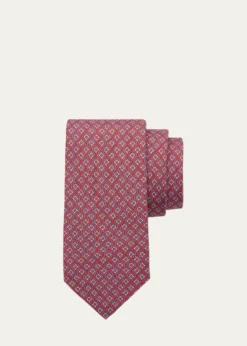 FerragamoMen's Tetris-Print Silk Tie
