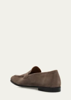 FerragamoMen's Tiberio Kid Suede Micro-Gancio Penny Loafers