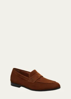 FerragamoMen's Tiberio Soft Suede Penny Loafers
