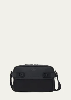 FerragamoMen's Twins Nylon and Leather Shoulder Bag