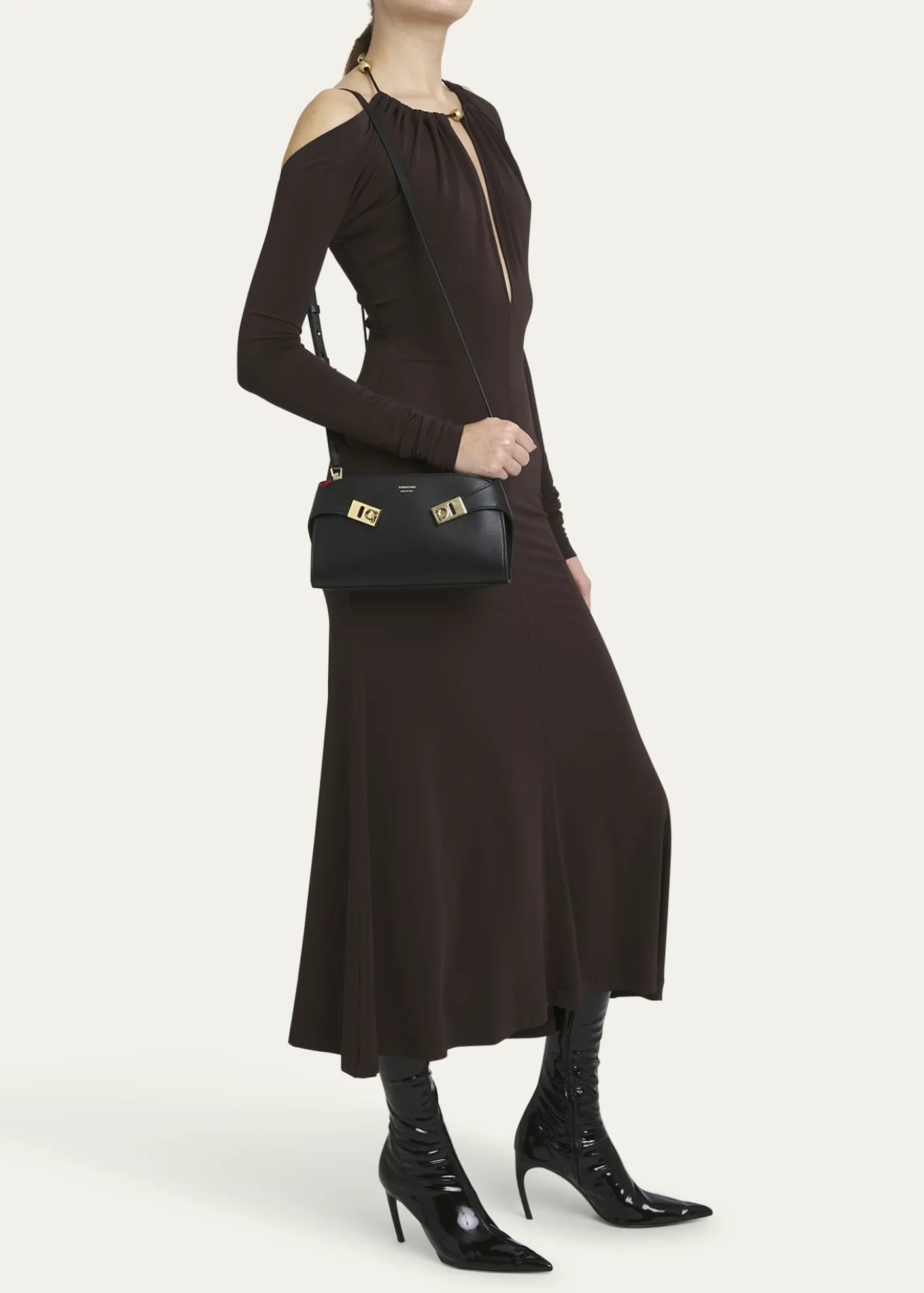 FerragamoMini Hug Leather Crossbody Bag