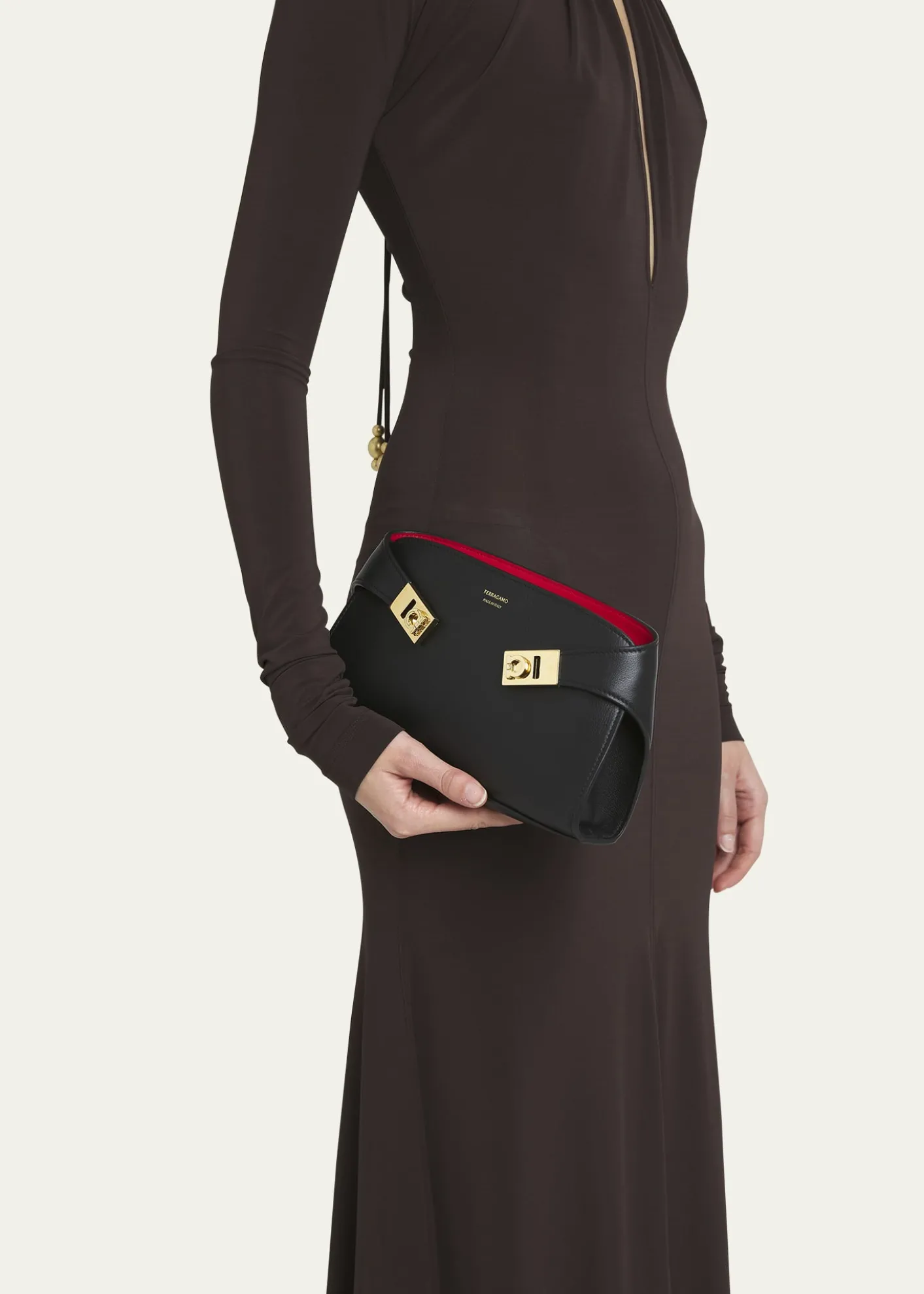FerragamoMini Hug Leather Crossbody Bag
