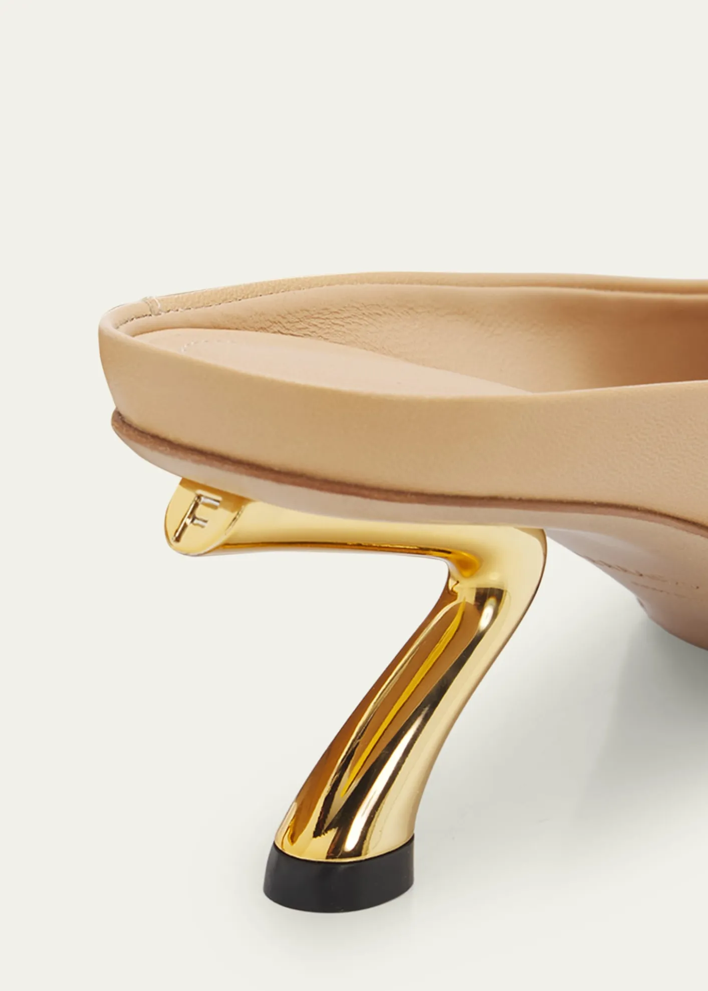 Ferragamo55mm Safi Leather S-Shaped Heel Mules