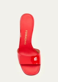 Ferragamo95mm Tatiana Leather Mules