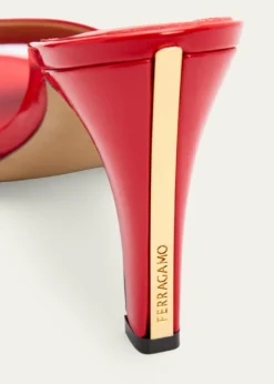 Ferragamo95mm Tatiana Leather Mules