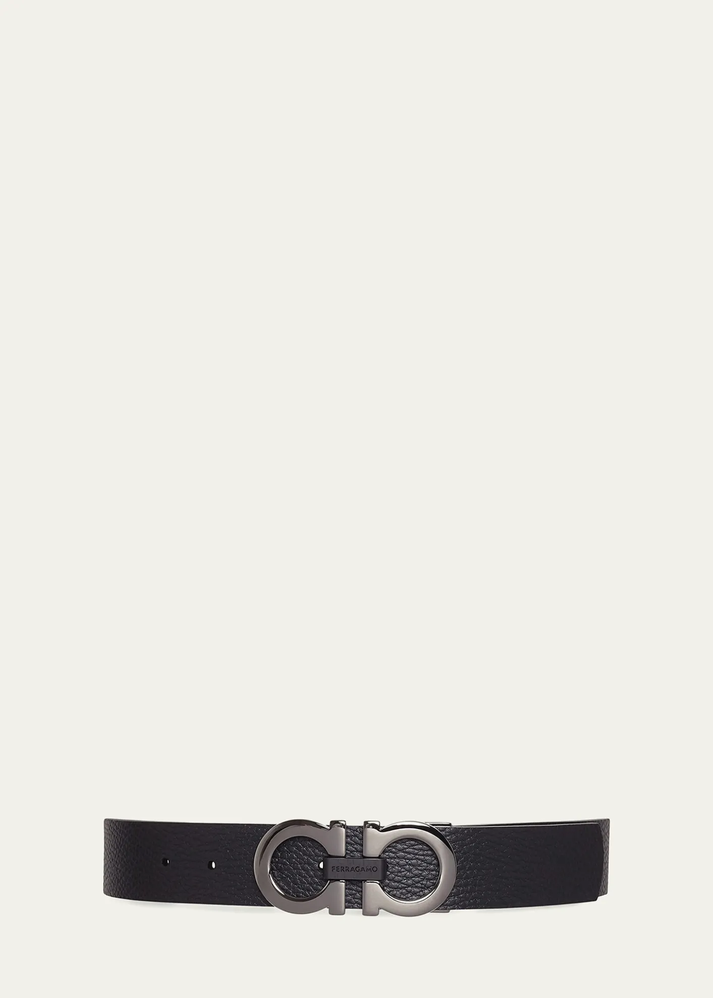 FerragamoMoufflon Adjustable & Reversible Double-Gancini Buckle Leather Belt