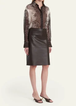 FerragamoNappa Leather Pencil Skirt