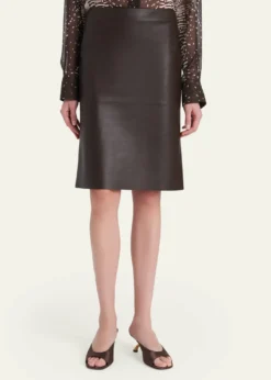 FerragamoNappa Leather Pencil Skirt