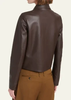 FerragamoNubuck Leather Gancini Single-Breasted Jacket