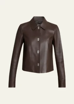 FerragamoNubuck Leather Gancini Single-Breasted Jacket
