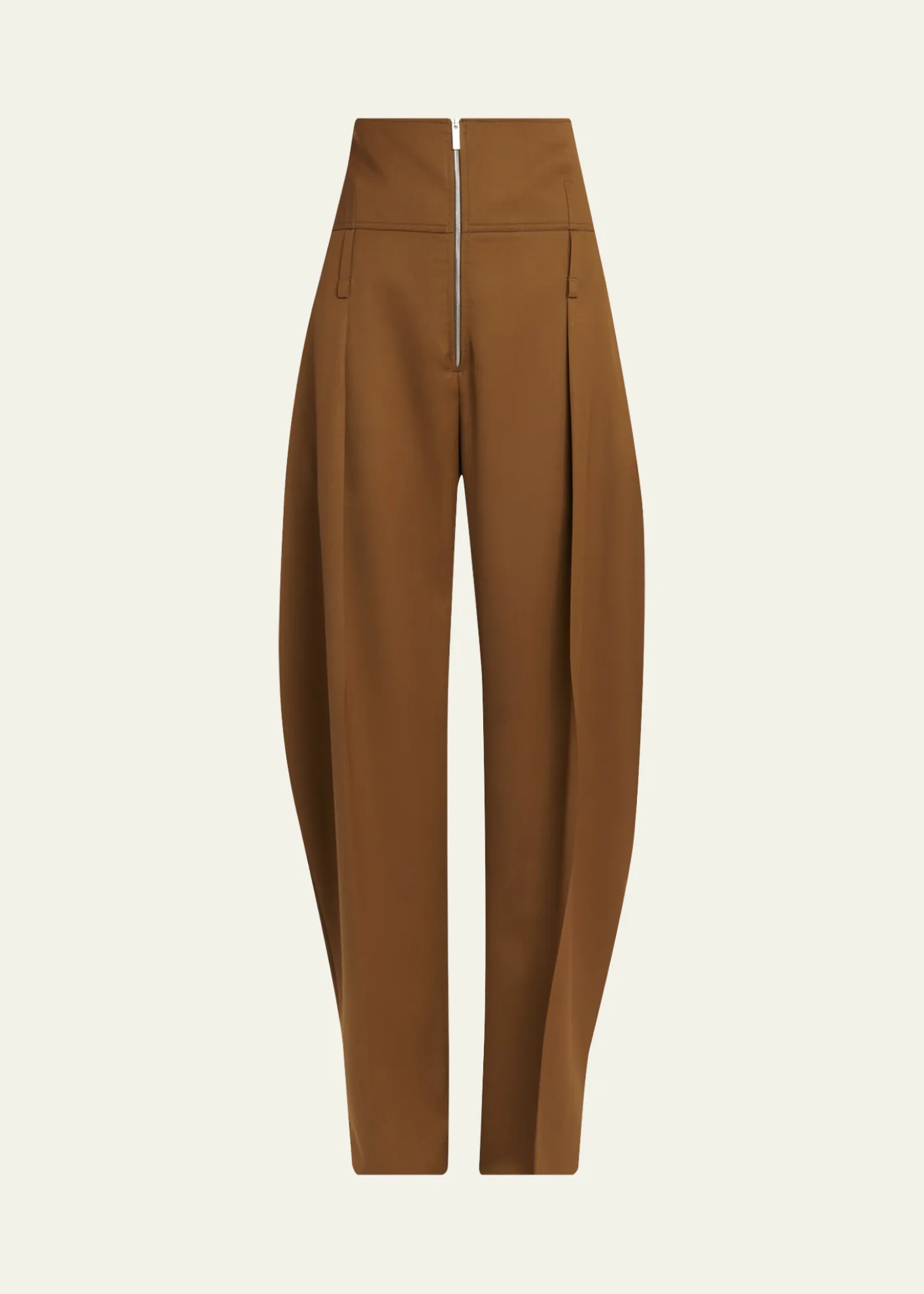 FerragamoPleated Wool-Cashmere Barrel-Leg Trousers