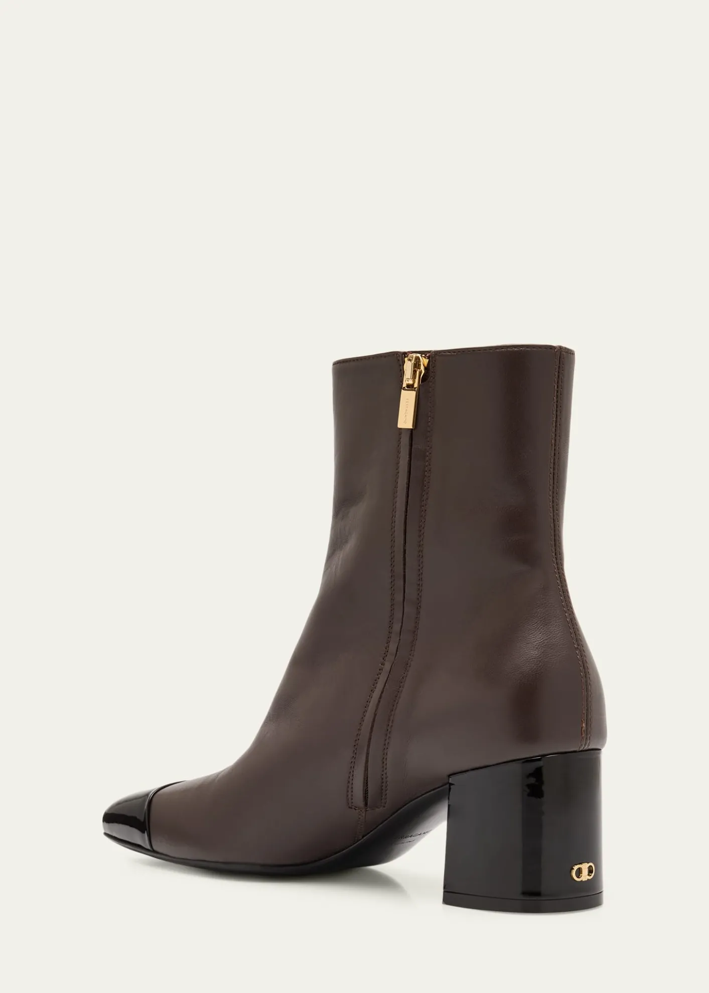 FerragamoSambi Cap-Toe Leather Ankle Boots