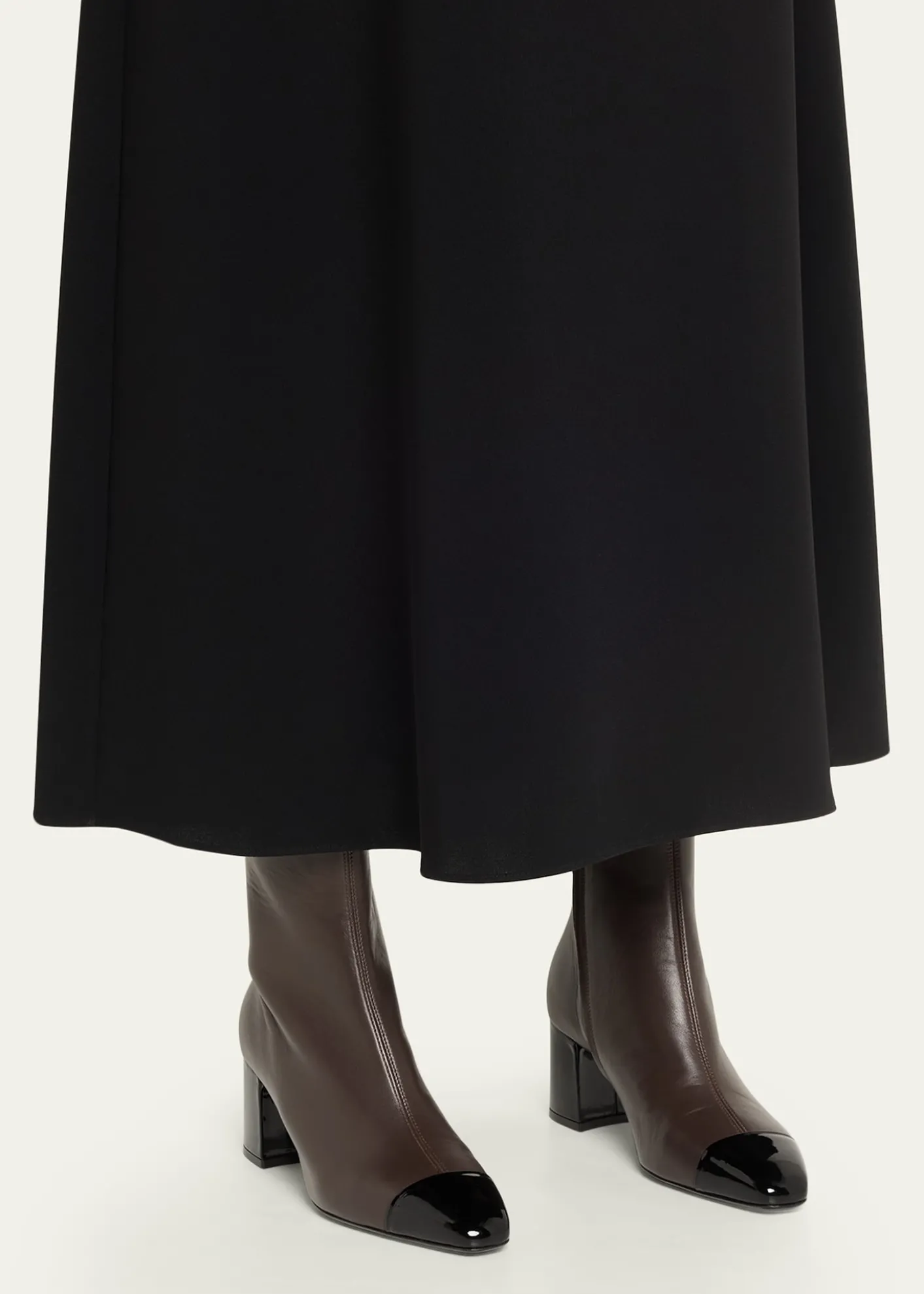 FerragamoSambi Cap-Toe Leather Ankle Boots