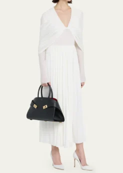 FerragamoSmall Hug Leather Top-Handle Bag
