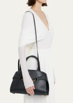 FerragamoSmall Hug Leather Top-Handle Bag
