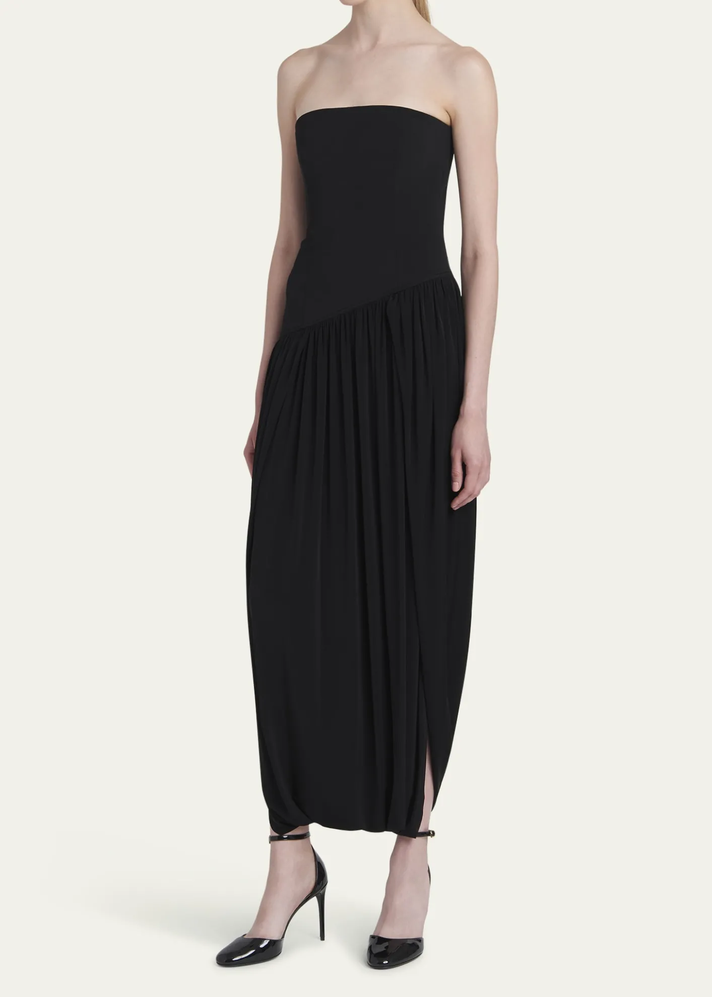 FerragamoStrapless Drop-Waist Bubble Evening Gown