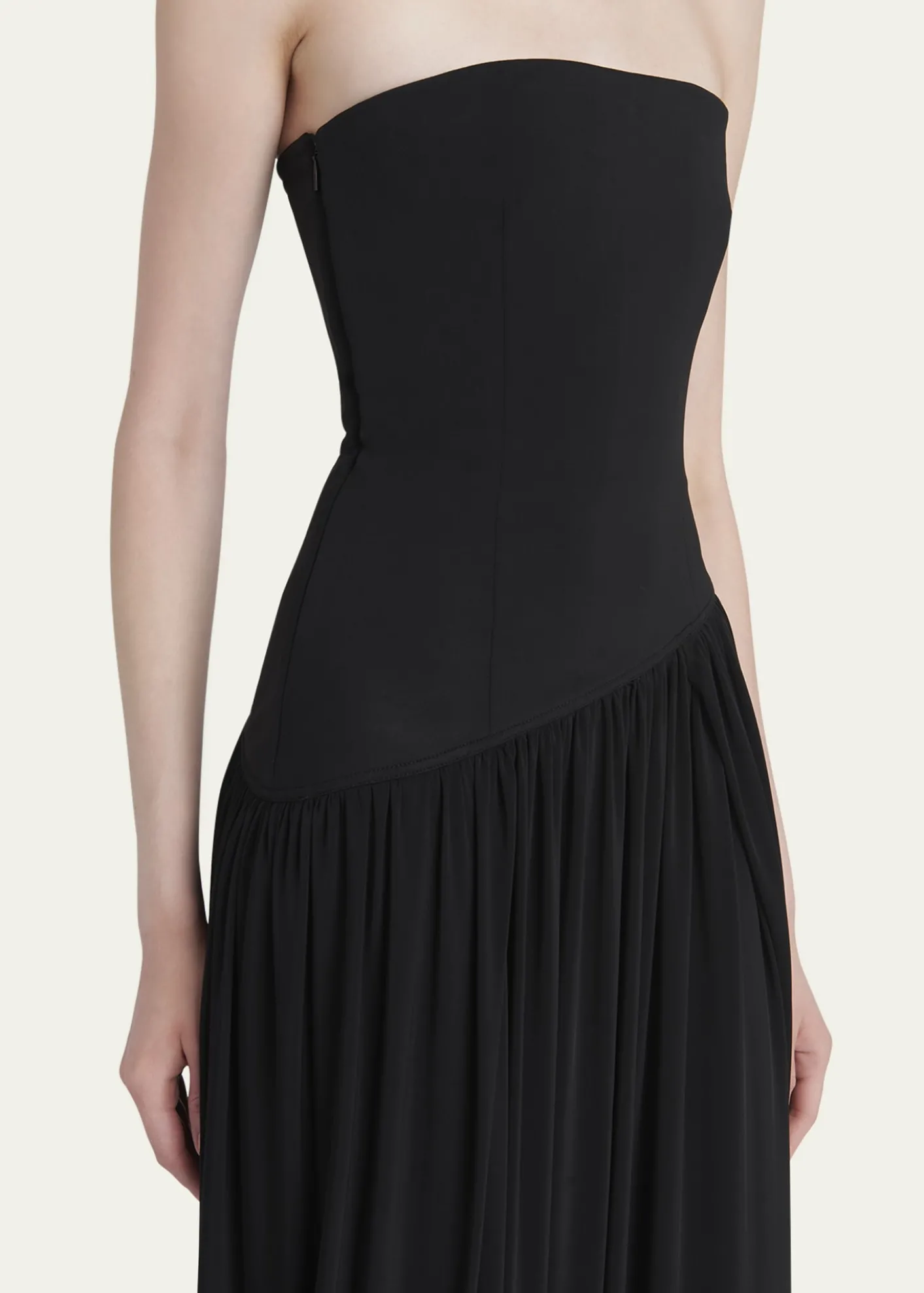 FerragamoStrapless Drop-Waist Bubble Evening Gown